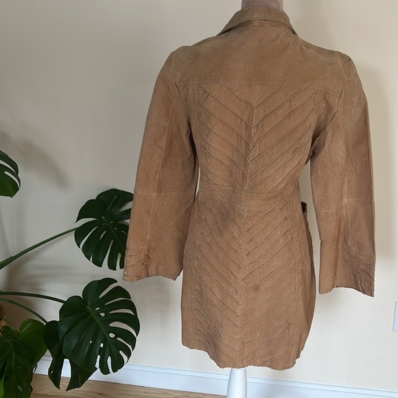 Vintage Boho Patchwork Leather Coat - Picture 4 of 9